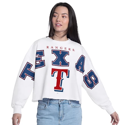 Sweat-shirt court G-III 4Her pour femme par Carl Banks, blanc