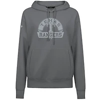 Women's Levelwear White Texas Rangers Adorn Banner Arch Pullover Hoodie