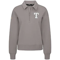 Pull gris à fermeture éclair quart de tour Canmore pour femme des Texas Rangers Levelwear