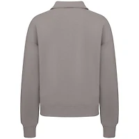 Pull gris à fermeture éclair quart de tour Canmore pour femme des Texas Rangers Levelwear