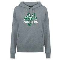 Sweat à capuche gris Texas Rangers St. Patrick's Day Adorn Shamrock pour femme Levelwear