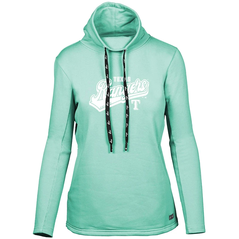 Women's Levelwear  Mint Texas Rangers Loop Sweep Pullover Sweatshirt