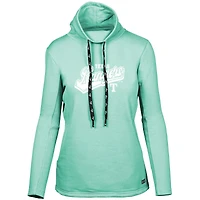 Women's Levelwear  Mint Texas Rangers Loop Sweep Pullover Sweatshirt