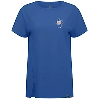 Women's Levelwear Royal Texas Rangers Influx Cooperstown Core Logo T-Shirt
