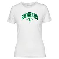 Women's Levelwear White Texas Rangers St. Patrick's Day Maddox Plaid T-Shirt