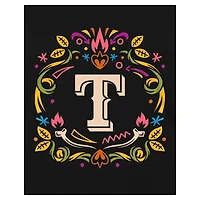 Women's New Era Black Texas Rangers Día de los Muertos V-Neck T-Shirt