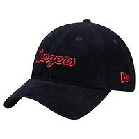 Women's New Era Dark Blue Texas Rangers Corduroy 9TWENTY Adjustable Hat