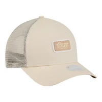 Women's New Era Light Beige Texas Rangers Tonal Patch 9FORTY M-Crown A-Frame Trucker Adjustable Hat