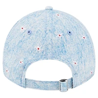 Women's New Era  Light Blue Texas Rangers Daisy All Over 9TWENTY Adjustable Hat
