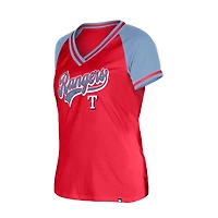 Women's New Era  Red Texas Rangers Gameday V-Neck T-Shirt