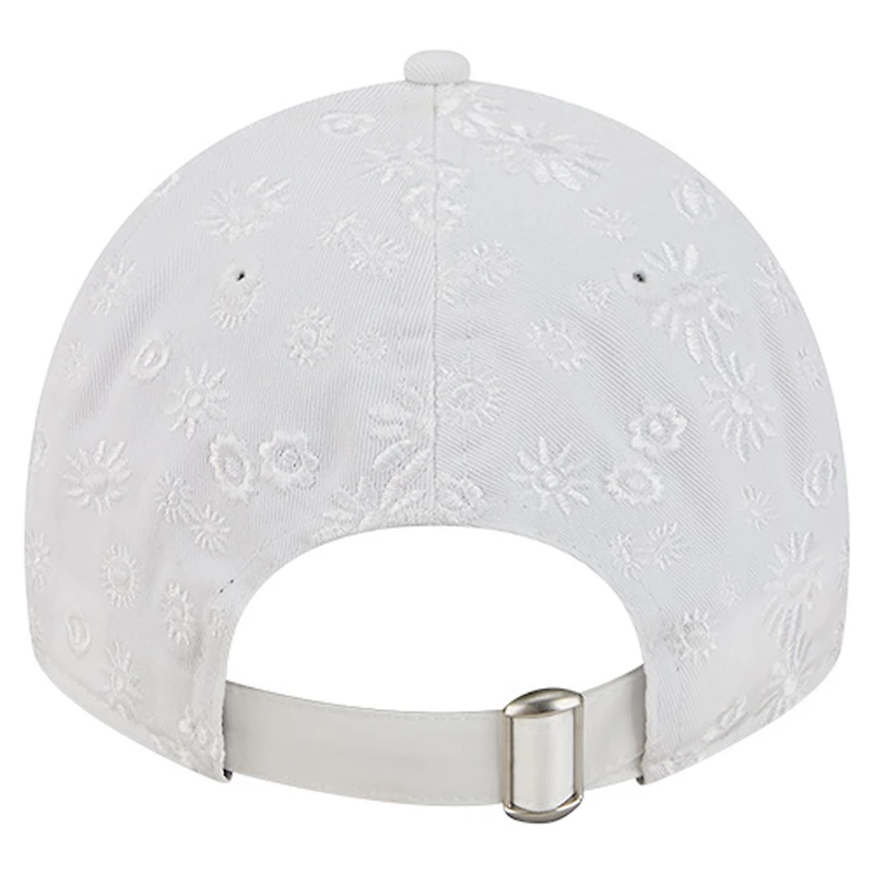 Women's New Era White Texas Rangers Floral Mesh 9TWENTY Adjustable Hat