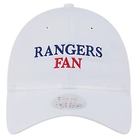 Women's New Era White Texas Rangers Team Fan 9TWENTY Adjustable Hat