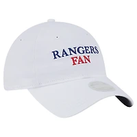 Women's New Era White Texas Rangers Team Fan 9TWENTY Adjustable Hat
