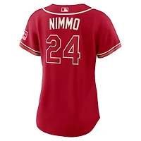 Maillot Nike Brandon Nimmo rouge Texas Rangers 2026 City Connect Stadium pour femme