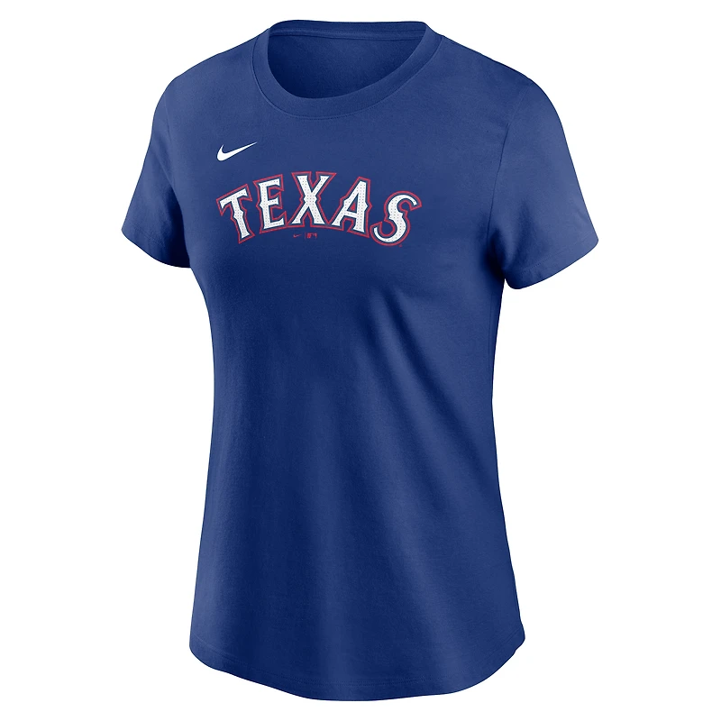 Women's Nike Corey Seager Royal Texas Rangers Cooperstown Collection Fuse Name & Number T-Shirt