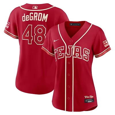 Women's Nike Jacob deGrom Red Texas Rangers 2026 City Connect Stadium Jersey