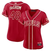 Women's Nike Jacob deGrom Red Texas Rangers 2026 City Connect Stadium Jersey