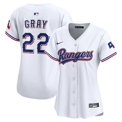 Maillot domicile Nike Jon Gray blanc Texas Rangers pour femme, édition limitée