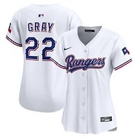 Maillot de joueur Nike Jon Gray blanc Texas Rangers domicile édition limitée pour femme