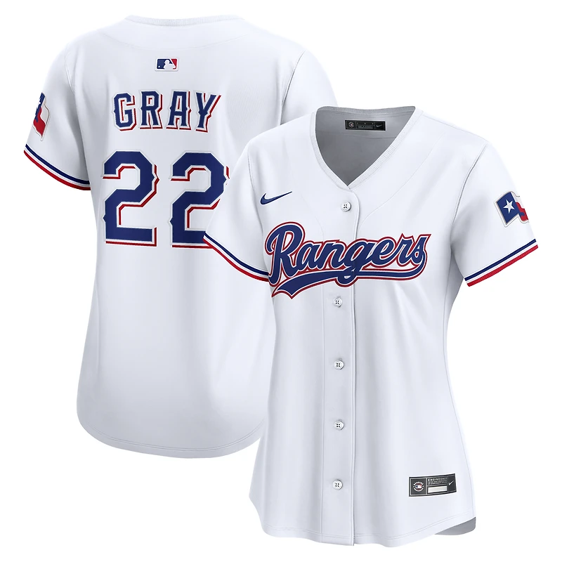 Maillot de joueur Nike Jon Gray blanc Texas Rangers domicile édition limitée pour femme