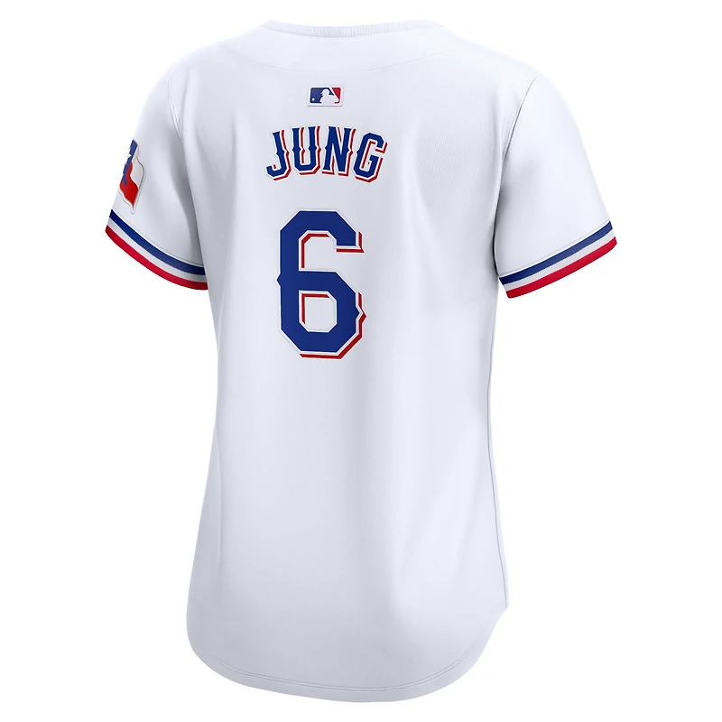 Maillot de joueur Nike Josh Jung blanc Texas Rangers Home Limited pour femme