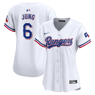 Maillot de joueur Nike Josh Jung blanc Texas Rangers Home Limited pour femme