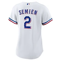 Maillot réplique domicile Nike Marcus Semien blanc des Texas Rangers pour femme