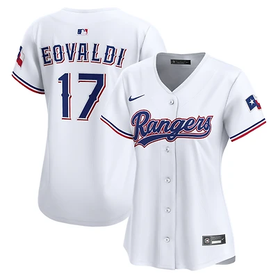 Maillot Nike Nathan Eovaldi blanc domicile des Texas Rangers pour femme