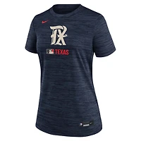 Women's Nike Navy Texas Rangers Authentic Collection City Connect Velocity Dri-FIT T-Shirt