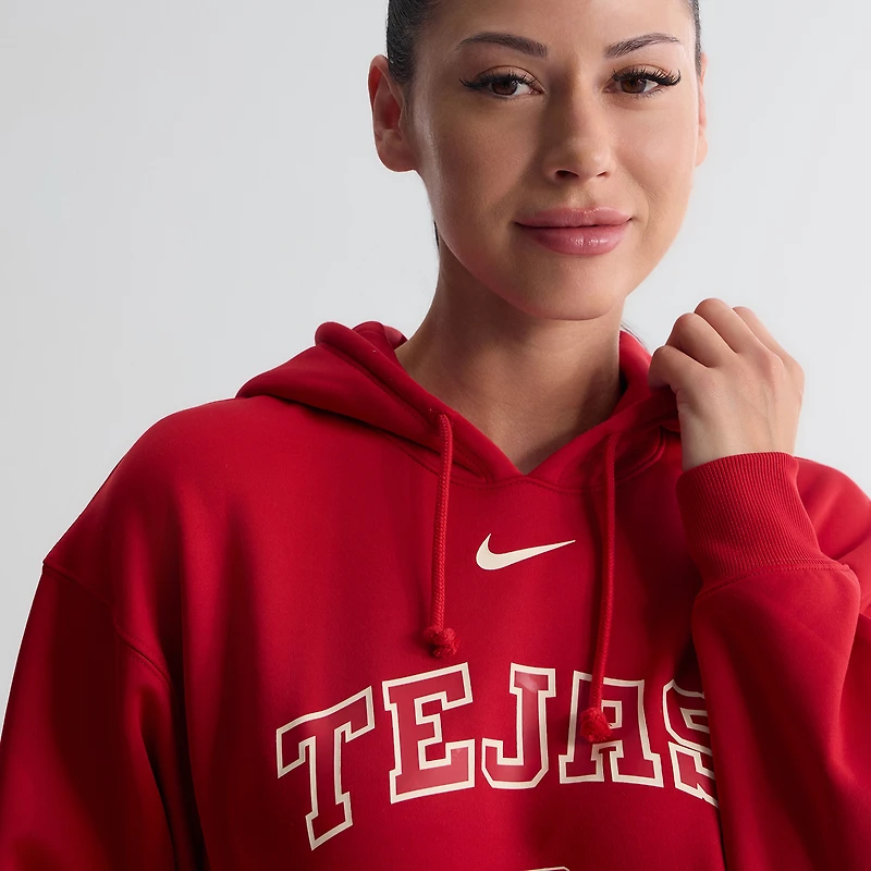 Women's Nike Red Texas Rangers Authentic Collection City Connect Therma Hoodie