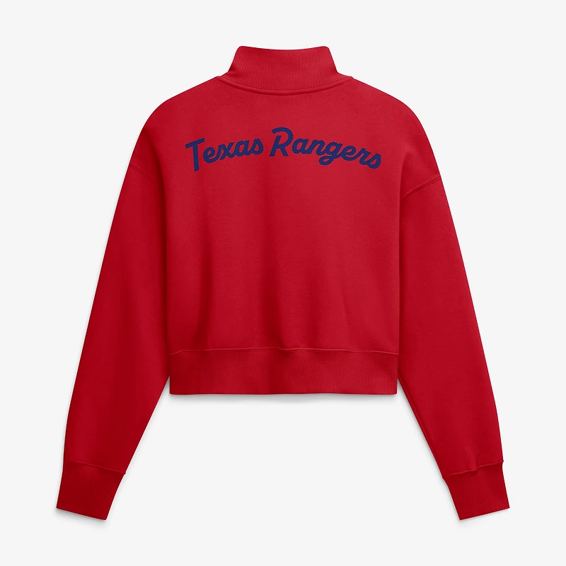 Sweat-shirt à demi-zip en polaire Nike rouge Texas Rangers Primetime Phoenix pour femme