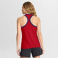 Women's Nike Red Texas Rangers Tri-Blend Dri-FIT Racerback Tank Top