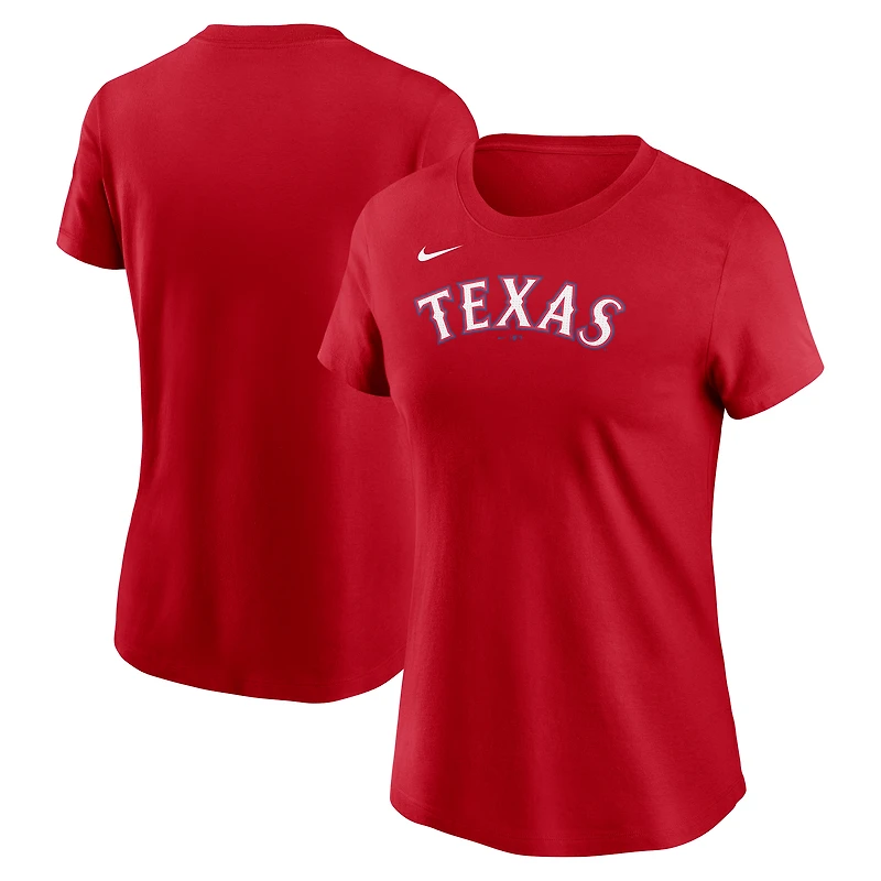 T-shirt Nike rouge Texas Rangers pour femme