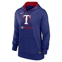 Sweat à capuche Nike Royal Texas Rangers Authentic Collection Therma pour femme