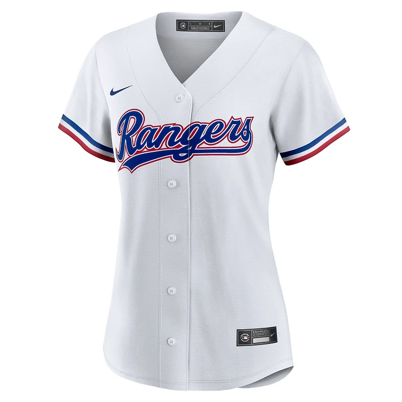 Maillot Nike blanc domicile Texas Rangers pour femme, édition limitée