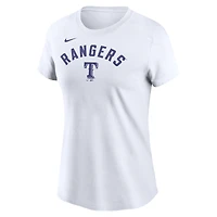 Women's Nike White Texas Rangers Team Arch T-Shirt