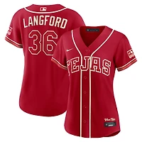 Women's Nike Wyatt Langford Red Texas Rangers 2026 City Connect Stadium Jersey