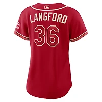 Women's Nike Wyatt Langford Red Texas Rangers 2026 City Connect Stadium Jersey
