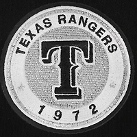 Women's Pro Standard Black Texas Rangers Pearl Cropped Pullover Sweatshirt
