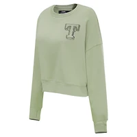 Sweat-shirt court surdimensionné neutre Pro Standard Green Texas Rangers pour femmes