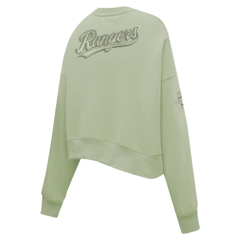 Sweat-shirt court surdimensionné neutre Pro Standard Green Texas Rangers pour femmes