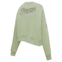 Sweat-shirt court surdimensionné neutre Pro Standard Green Texas Rangers pour femmes