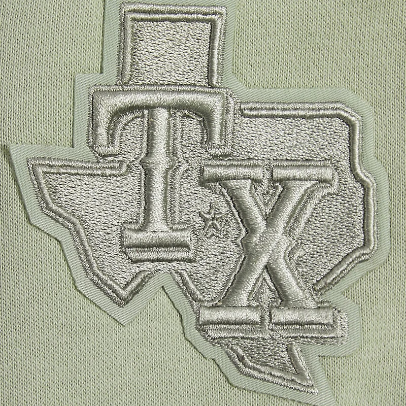 Women's Pro Standard Green Texas Rangers Neutral Oversized Boxy Cropped Pullover Sweatshirt