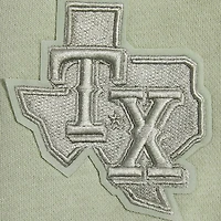 Women's Pro Standard Green Texas Rangers Neutral Oversized Boxy Cropped Pullover Sweatshirt