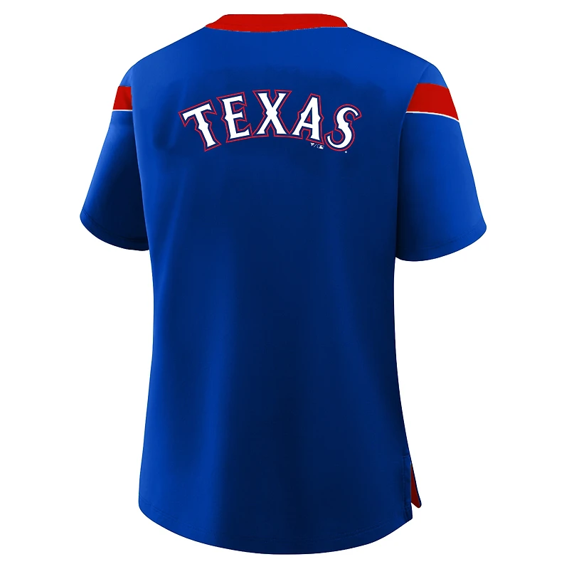 Women's Profile Royal Texas Rangers Plus Lace-Up T-Shirt