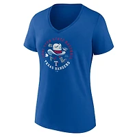Women's  Royal Texas Rangers Hometown Pride V-Neck T-Shirt