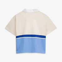 Women's Terez  Cream Texas Rangers Colorblock Rugby Polo