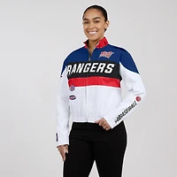 Veste zippée intégrale WEAR by Erin Andrews bleu marine/blanc pour femme des Texas Rangers Racing