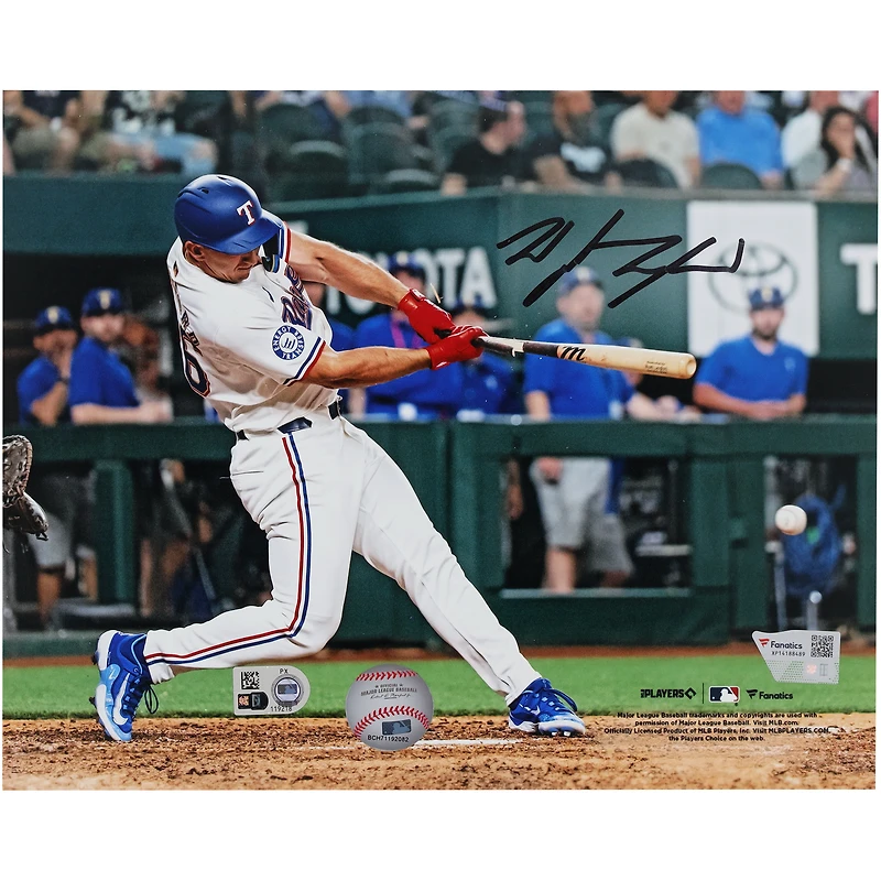 Wyatt Langford Texas Rangers Autographed 8" x 10" Debut Hitting Photograph