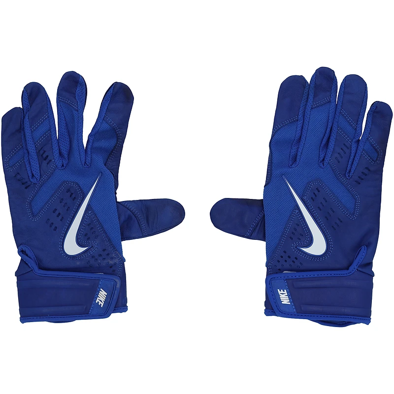 Gants de frappe Nike bleus autographiés et utilisés en match par Wyatt Langford (Texas Rangers) lors de la saison 2025 de la MLB - HH98516069-70